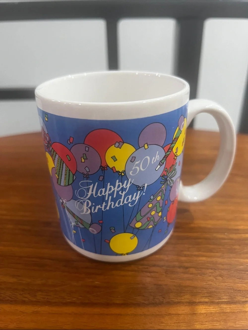 Vintage 1988 Enesco Happy 50th Birthday Ceramic Coffee Mug